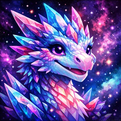 Colorful geometric animal-themed avatar with abstract shapes and vibrant hues, designed for profile use.